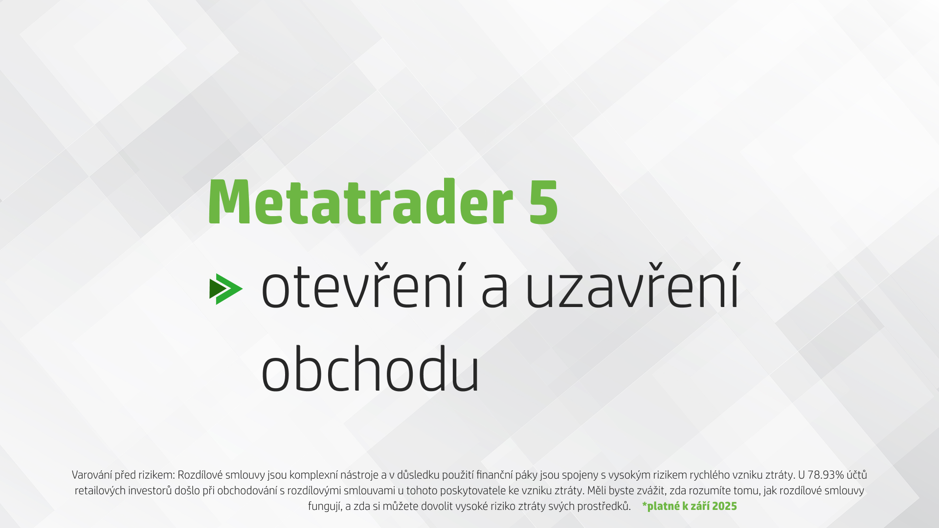 Wonderinterest | Otevření a uzavření obchodu