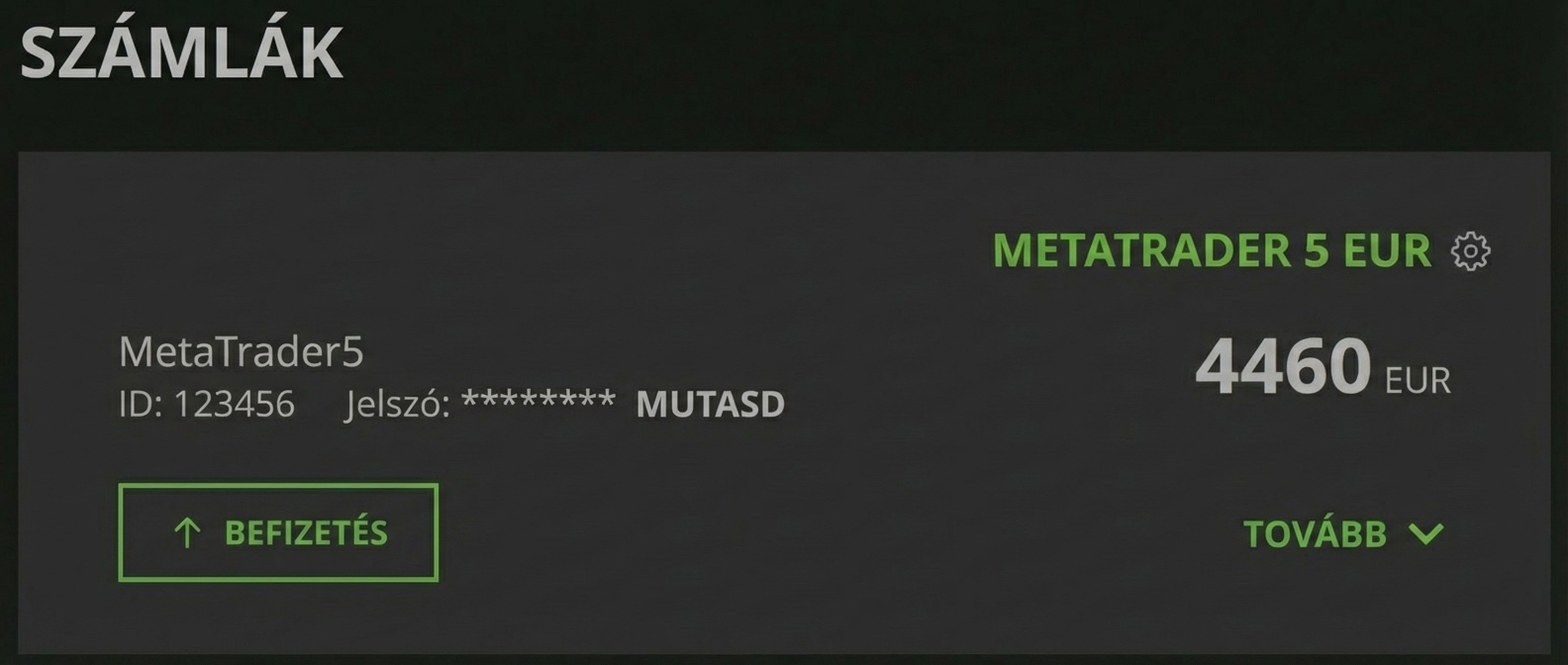 Client Zone - MetaTrader ID